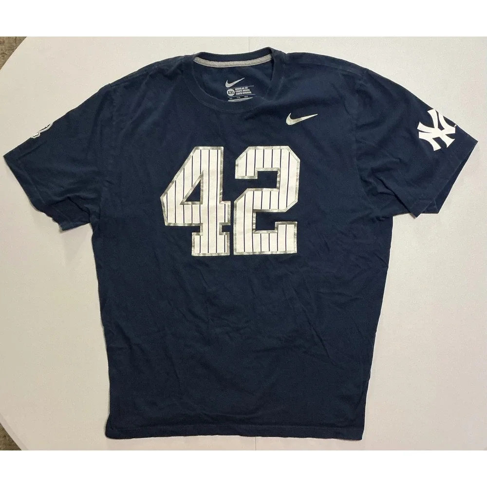 Nike Mens New York‎ Yankees Mariano Rivera 42 Retirement T-Shirt Navy 2XL MLB